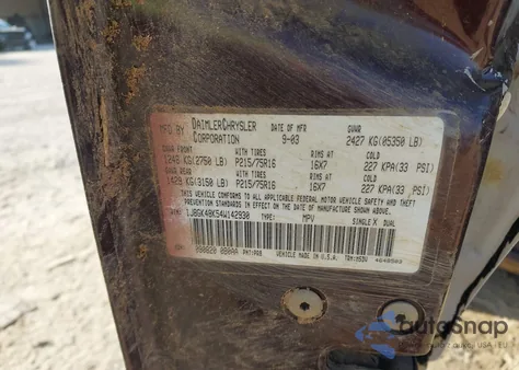 2004 Jeep Liberty Sport from USA, damaged, VIN 1J8GK48K54W142930